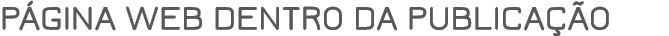 Página web dentro da publicação